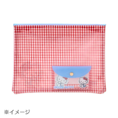 Hello Kitty Checkered PVC Flat Case