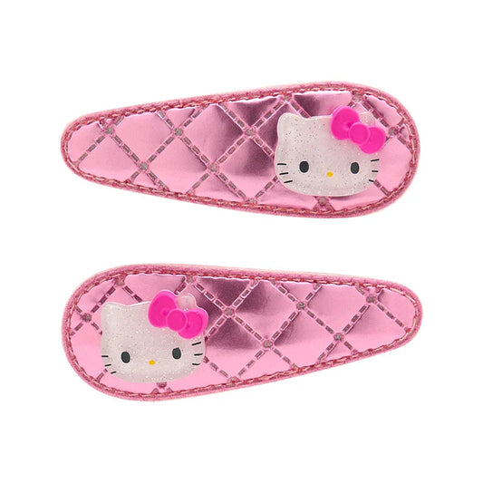 Hello Kitty Pink Metallic Hair Clip Set