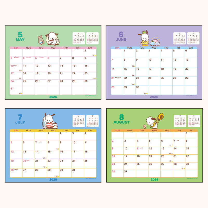 Pochacco 2026 Desk Calendar