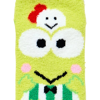 Keroppi Face Fluffy Socks