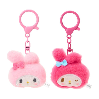 My Melody Smile Fluffy Keyring Pair