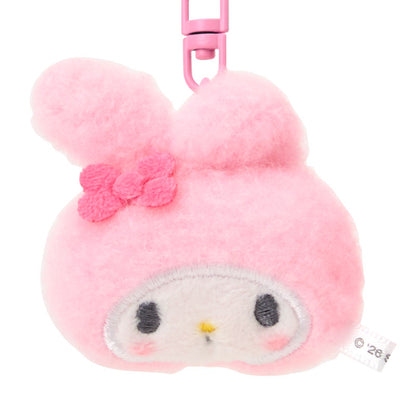 My Melody Smile Fluffy Keyring Pair