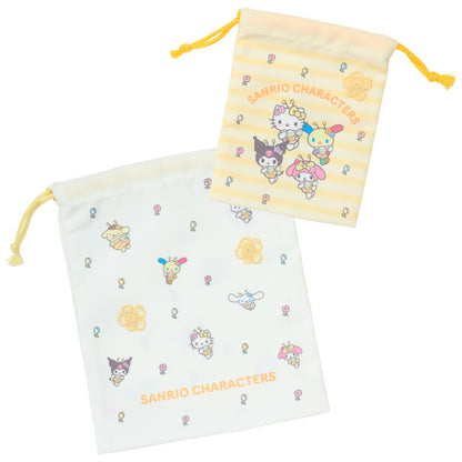 Sanrio Characters Mix Bee Drawstring Bag Set