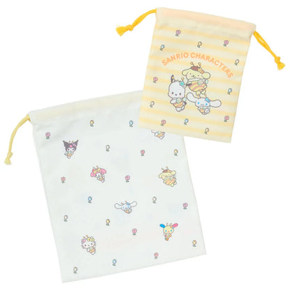 Sanrio Characters Mix Bee Drawstring Bag Set