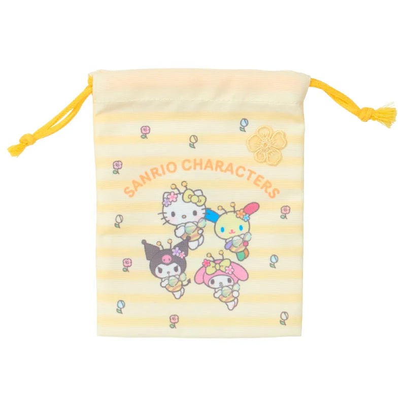 Sanrio Characters Mix Bee Drawstring Bag Set