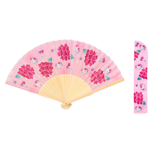 Hello Kitty Pink Flower Folding Fan