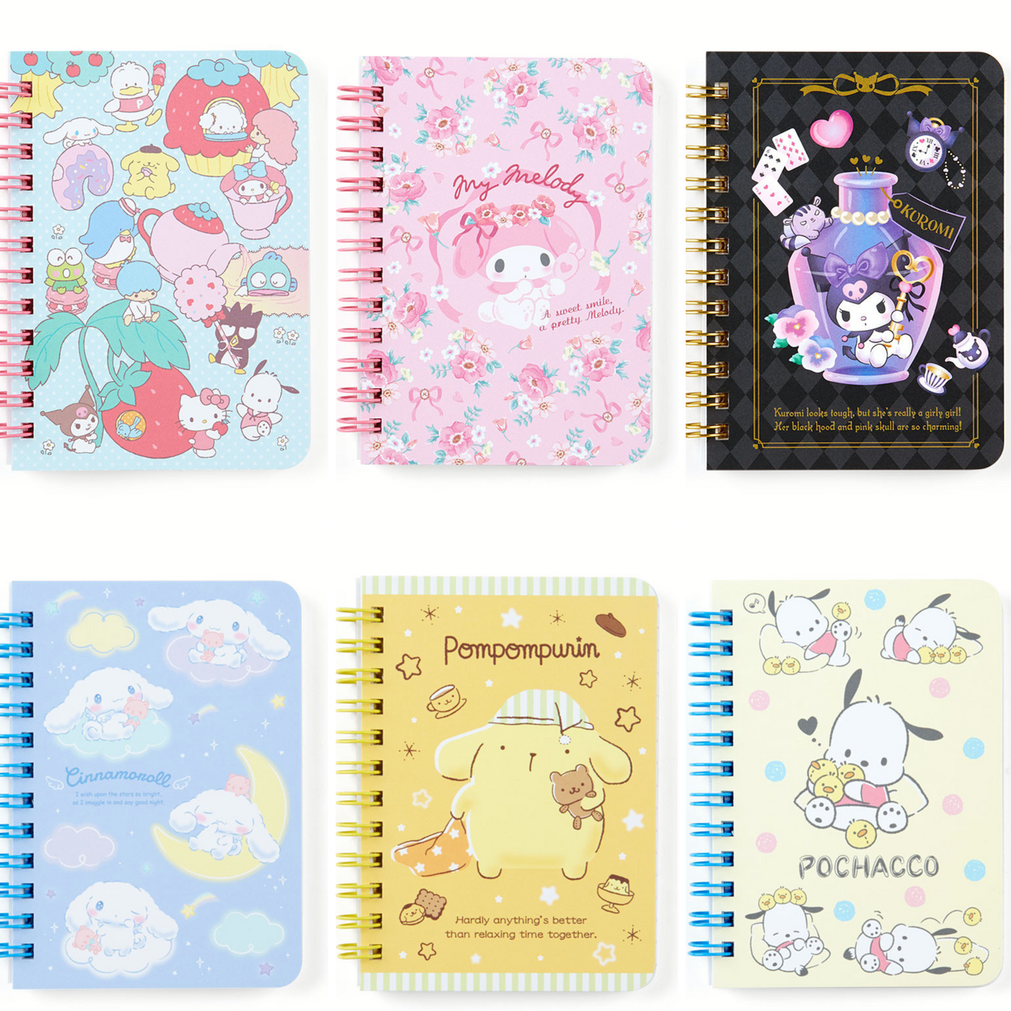 Sanrio Characters Ruled Mini Notebook