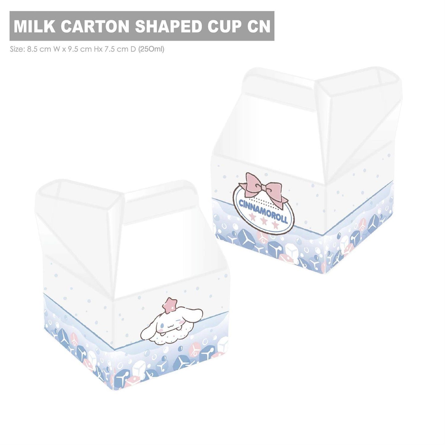 Sanrio Characters Milk Carton Shaped Glass