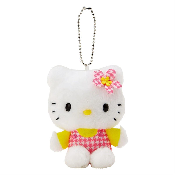 Sanrio Characters Floral Houndstooth Keychain w Mascot