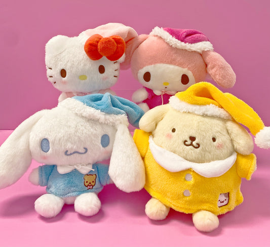 Sanrio Characters Fluffy Pajama 7in Plush